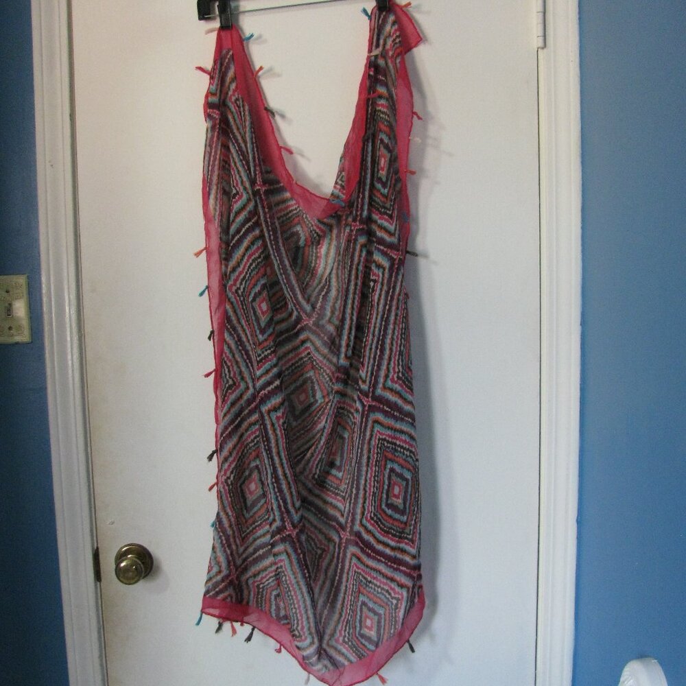 ** Colorful Scarf Pink Purple Teal Excellent